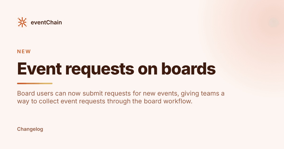 Event requests on boards